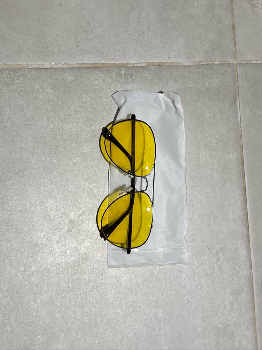 Men's Yellow Lens Aviator Sunglasses - Unbranded